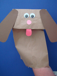 Paper Bag Dog Puppet