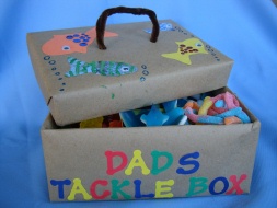 Tackle Box Name Craft, Camping Theme Activities, Fishing Craft, Summer  Crafts